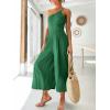 imageANRABESS Womens Summer Straps One Shoulder High Waist Dressy Casual Wide Leg Linen Jumpsuit Romper Beach Travel OutfitsForest