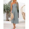 imageANRABESS Womens Summer Straps One Shoulder High Waist Dressy Casual Wide Leg Linen Jumpsuit Romper Beach Travel OutfitsGray