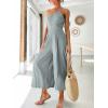 imageANRABESS Womens Summer Straps One Shoulder High Waist Dressy Casual Wide Leg Linen Jumpsuit Romper Beach Travel OutfitsGray