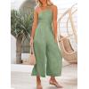 imageANRABESS Womens Summer Straps One Shoulder High Waist Dressy Casual Wide Leg Linen Jumpsuit Romper Beach Travel OutfitsLight Green