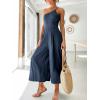 imageANRABESS Womens Summer Straps One Shoulder High Waist Dressy Casual Wide Leg Linen Jumpsuit Romper Beach Travel OutfitsNavy Blue