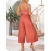 imageANRABESS Womens Summer Straps One Shoulder High Waist Dressy Casual Wide Leg Linen Jumpsuit Romper Beach Travel OutfitsPeach