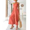 imageANRABESS Womens Summer Straps One Shoulder High Waist Dressy Casual Wide Leg Linen Jumpsuit Romper Beach Travel OutfitsPeach