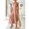 imageANRABESS Womens Summer Straps One Shoulder High Waist Dressy Casual Wide Leg Linen Jumpsuit Romper Beach Travel OutfitsPink