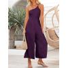 imageANRABESS Womens Summer Straps One Shoulder High Waist Dressy Casual Wide Leg Linen Jumpsuit Romper Beach Travel OutfitsPurple