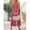 imageANRABESS Womens Summer Straps One Shoulder High Waist Dressy Casual Wide Leg Linen Jumpsuit Romper Beach Travel OutfitsRose