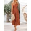imageANRABESS Womens Summer Straps One Shoulder High Waist Dressy Casual Wide Leg Linen Jumpsuit Romper Beach Travel OutfitsRust