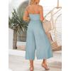 imageANRABESS Womens Summer Straps One Shoulder High Waist Dressy Casual Wide Leg Linen Jumpsuit Romper Beach Travel OutfitsSky Blue