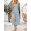imageANRABESS Womens Summer Straps One Shoulder High Waist Dressy Casual Wide Leg Linen Jumpsuit Romper Beach Travel OutfitsSky Blue