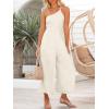 imageANRABESS Womens Summer Straps One Shoulder High Waist Dressy Casual Wide Leg Linen Jumpsuit Romper Beach Travel OutfitsWhite
