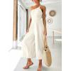 imageANRABESS Womens Summer Straps One Shoulder High Waist Dressy Casual Wide Leg Linen Jumpsuit Romper Beach Travel OutfitsWhite
