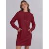 imageANRABESS Womens Sweatshirt Dress Long Sleeve Hoodies Mini Dresses Fleece Casual Hoodie with Pockets 2025 Fall FashionRed