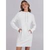 imageANRABESS Womens Sweatshirt Dress Long Sleeve Hoodies Mini Dresses Fleece Casual Hoodie with Pockets 2025 Fall FashionWhite