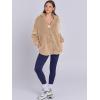imageANRABESS Womens Sweatshirt Sherpa Fuzzy Fleece Zip Up Hoodies Cozy Pullover Soft Sweaters Tops 2025 Fall Trendy ClothesKhaki