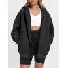 imageANRABESS Womens Zip Up Hoodies Oversized Sweatshirt Long Sleeve Fleece Jackets Coat Workout Y2K Outfits 2025 Fall TrendyBlack