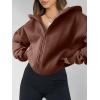 imageANRABESS Womens Zip Up Hoodies Oversized Sweatshirt Long Sleeve Fleece Jackets Coat Workout Y2K Outfits 2025 Fall TrendyBrown