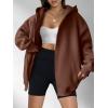 imageANRABESS Womens Zip Up Hoodies Oversized Sweatshirt Long Sleeve Fleece Jackets Coat Workout Y2K Outfits 2025 Fall TrendyBrown