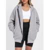 imageANRABESS Womens Zip Up Hoodies Oversized Sweatshirt Long Sleeve Fleece Jackets Coat Workout Y2K Outfits 2025 Fall TrendyGrey