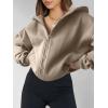 imageANRABESS Womens Zip Up Hoodies Oversized Sweatshirt Long Sleeve Fleece Jackets Coat Workout Y2K Outfits 2025 Fall TrendyKhaki