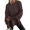 imageANRABESS Women Oversized Sweatshirts Thumbhole Long Sleeve Hoodies Shirts 2025 Fall Side Slit Pullover Top Teen Y2k OutfitsCoffee