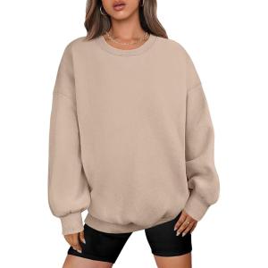 imageANRABESS Oversized Sweatshirt for Women Crewneck Y2K Hoodies Fleece Casual Comfy Pullover Top Fall Outfits Clothes 2025Apricot