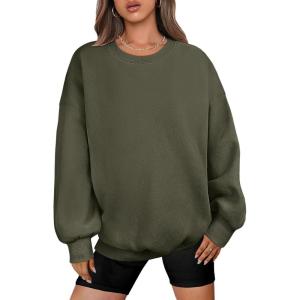 imageANRABESS Oversized Sweatshirt for Women Crewneck Y2K Hoodies Fleece Casual Comfy Pullover Top Fall Outfits Clothes 2025Army Green