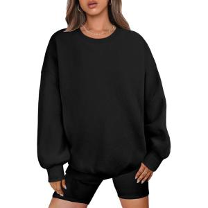 imageANRABESS Oversized Sweatshirt for Women Crewneck Y2K Hoodies Fleece Casual Comfy Pullover Top Fall Outfits Clothes 2025Black