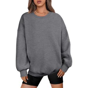 imageANRABESS Oversized Sweatshirt for Women Crewneck Y2K Hoodies Fleece Casual Comfy Pullover Top Fall Outfits Clothes 2025Gray