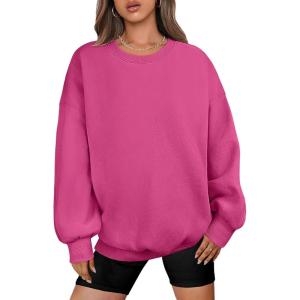 imageANRABESS Oversized Sweatshirt for Women Crewneck Y2K Hoodies Fleece Casual Comfy Pullover Top Fall Outfits Clothes 2025Hot Pink