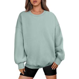 imageANRABESS Oversized Sweatshirt for Women Crewneck Y2K Hoodies Fleece Casual Comfy Pullover Top Fall Outfits Clothes 2025Light Green