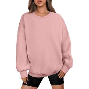 imageANRABESS Oversized Sweatshirt for Women Crewneck Y2K Hoodies Fleece Casual Comfy Pullover Top Fall Outfits Clothes 2025Pink