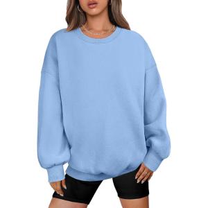 imageANRABESS Oversized Sweatshirt for Women Crewneck Y2K Hoodies Fleece Casual Comfy Pullover Top Fall Outfits Clothes 2025Sky