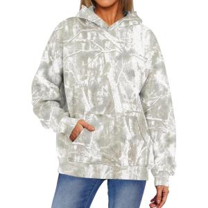 imageANRABESS Women Camo Hoodies Long Sleeve Maple Leaf Print Fleece Oversized Casual Pullover Sweatshirt 2025 Fall Preppy ClothesCamo