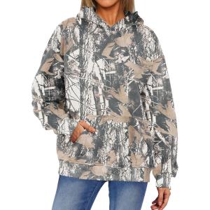 imageANRABESS Women Camo Hoodies Long Sleeve Maple Leaf Print Fleece Oversized Casual Pullover Sweatshirt 2025 Fall Preppy ClothesDark Green