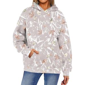 imageANRABESS Women Camo Hoodies Long Sleeve Maple Leaf Print Fleece Oversized Casual Pullover Sweatshirt 2025 Fall Preppy ClothesKhaki