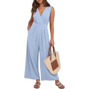 imageANRABESS Women Jumpsuits Sleeveless V Neck Elegant Dressy Casual Backless One Piece Pants Romper 2025 Summer OutfitsSky