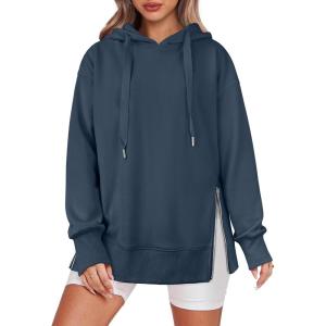imageANRABESS Women Oversized Hoodies Side Zipper Fleece Long Sweatshirts Lightweight Tunic Pullover 2025 Fall Trendy ClothesNavy Blue