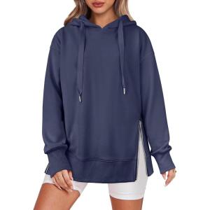 imageANRABESS Women Oversized Hoodies Side Zipper Fleece Long Sweatshirts Lightweight Tunic Pullover 2025 Fall Trendy ClothesRoyal Blue