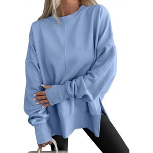 imageANRABESS Women Oversized Sweatshirts Thumbhole Long Sleeve Hoodies Shirts 2025 Fall Side Slit Pullover Top Teen Y2k OutfitsBlue