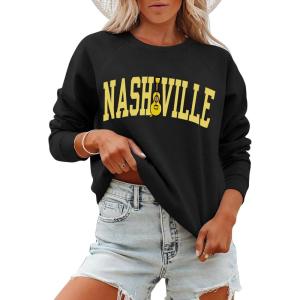 imageANRABESS Womens Oversized Sweatshirts Crewneck Long Sleeve Pullover Hoodies Graphic Cute Teen Girls Clothes 2025 Fall OutfitsBlack  Nashville