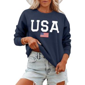 imageANRABESS Womens Oversized Sweatshirts Crewneck Long Sleeve Pullover Hoodies Graphic Cute Teen Girls Clothes 2025 Fall OutfitsNavy Blue  Flag