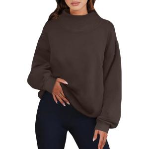 imageANRABESS Womens Oversized Sweatshirts Turtleneck Pullover Long Sleeve Hoodies Tops 2025 Fall Fashion Preppy OutfitsDeep Brown
