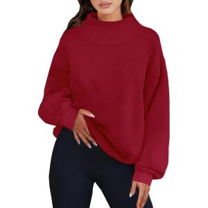 imageANRABESS Womens Oversized Sweatshirts Turtleneck Pullover Long Sleeve Hoodies Tops 2025 Fall Fashion Preppy OutfitsRed