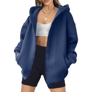 imageANRABESS Womens Zip Up Hoodies Oversized Sweatshirt Long Sleeve Fleece Jackets Coat Workout Y2K Outfits 2025 Fall TrendyNavy Blue