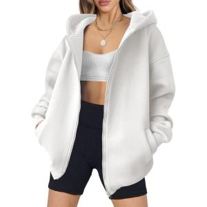 imageANRABESS Womens Zip Up Hoodies Oversized Sweatshirt Long Sleeve Fleece Jackets Coat Workout Y2K Outfits 2025 Fall TrendyOffwhite