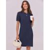 imageANRABESS Short Sleeve Sweater Dress for Women Summer Casual V Neck Cable Knit Mini Polo Dresses 2025 TrendyNavy Blue