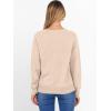 imageANRABESS Sweater for Women Long Sleeve Crewneck 2025 Fall Winter Soft Loose Fit Basic Knit Pullover Sweaters Top OutfitsAlmond