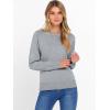 imageANRABESS Sweater for Women Long Sleeve Crewneck 2025 Fall Winter Soft Loose Fit Basic Knit Pullover Sweaters Top OutfitsLight Gray