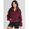 imageANRABESS Sweatshirt for Women Zip Up Hoodies Cropped Pullover Fleece Hooded Sherpa Sweaters Tops 2025 Fall Winter ClothesBurgundy