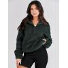 imageANRABESS Sweatshirt for Women Zip Up Hoodies Cropped Pullover Fleece Hooded Sherpa Sweaters Tops 2025 Fall Winter ClothesDark Green